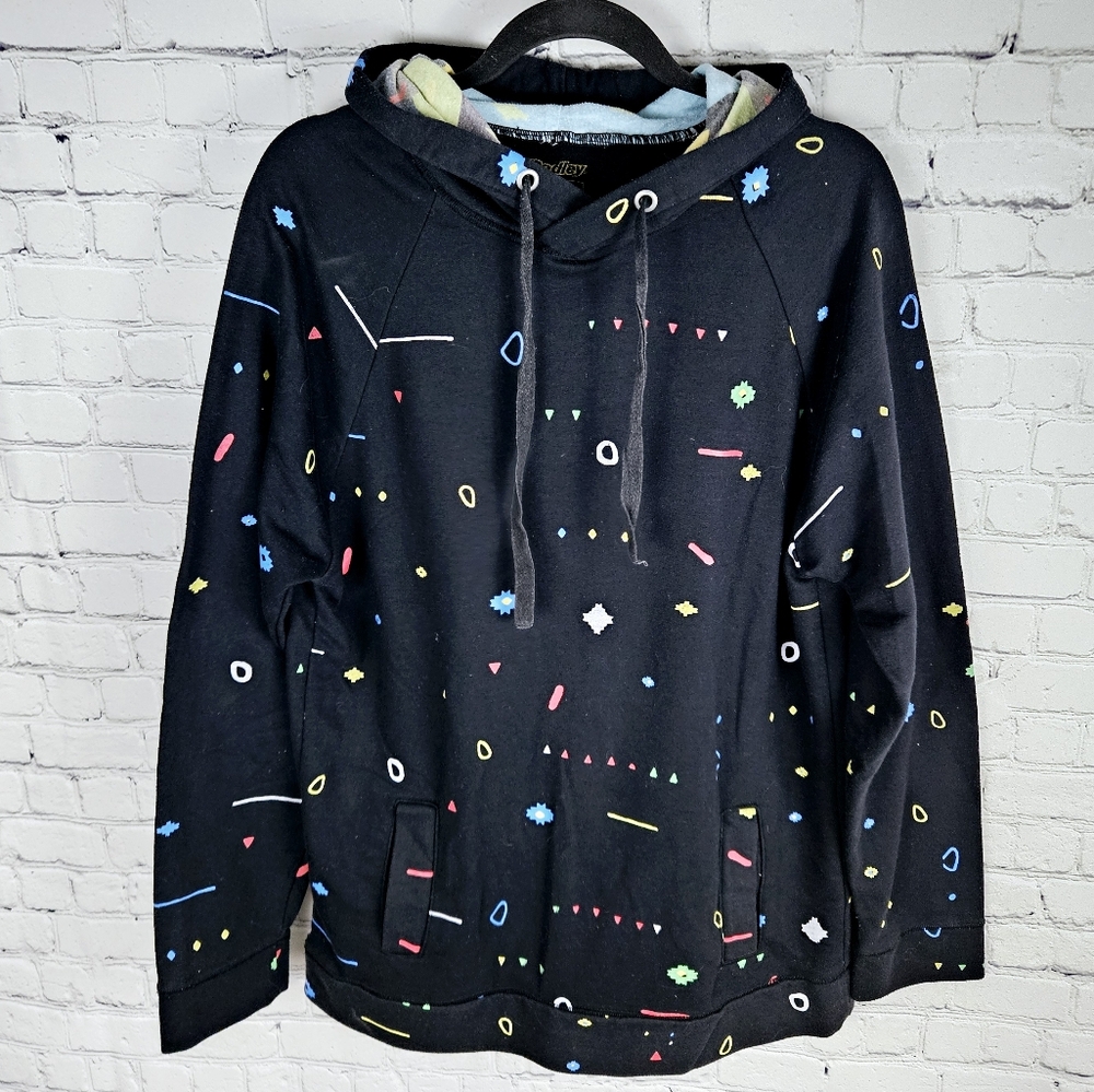 REDLEY + KJM | "Ipanema Wall" all-over print pullover hoodie sweatshirt
